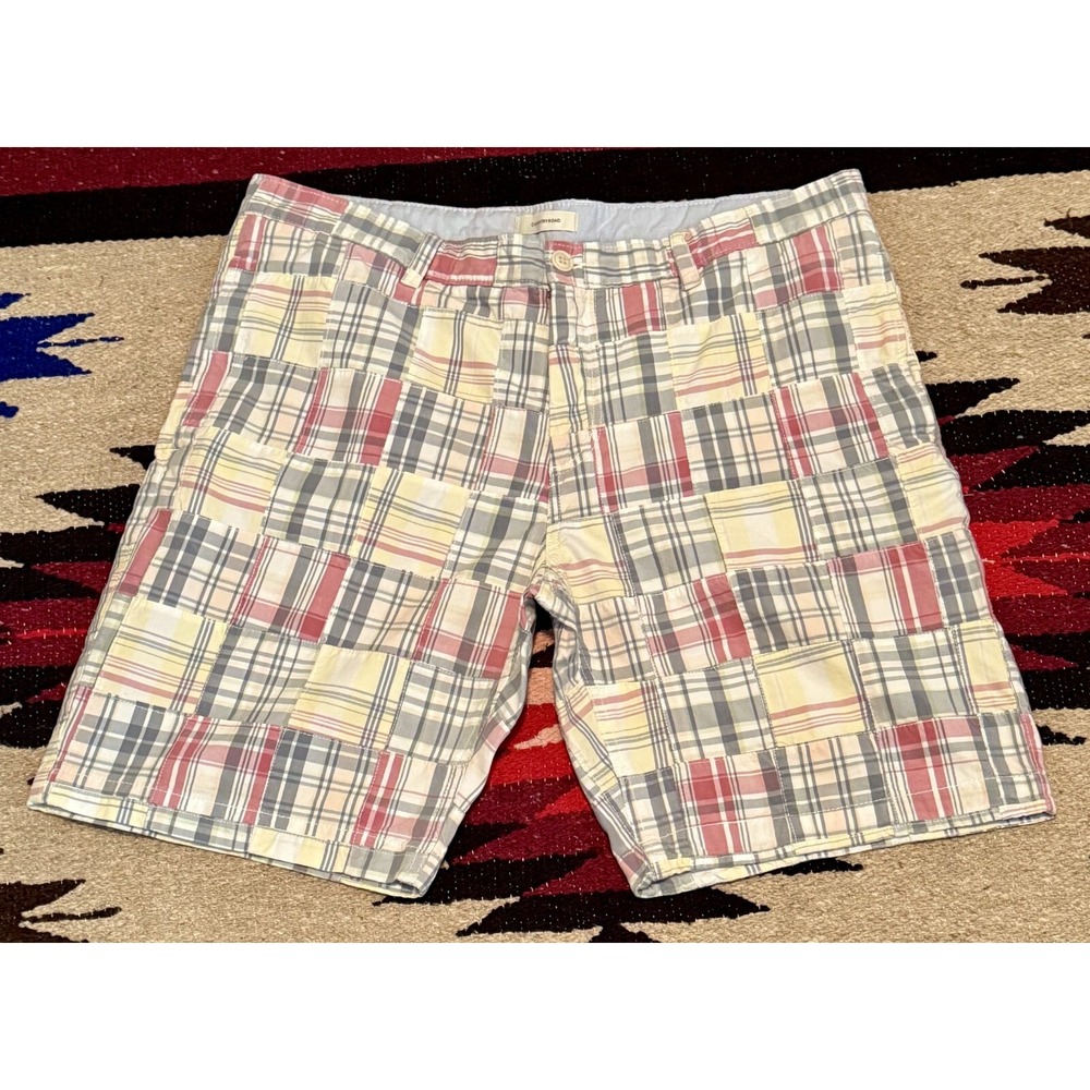Country Road Madres Shorts Men's 38x9 MultiColor Plaid DadCore Preppy